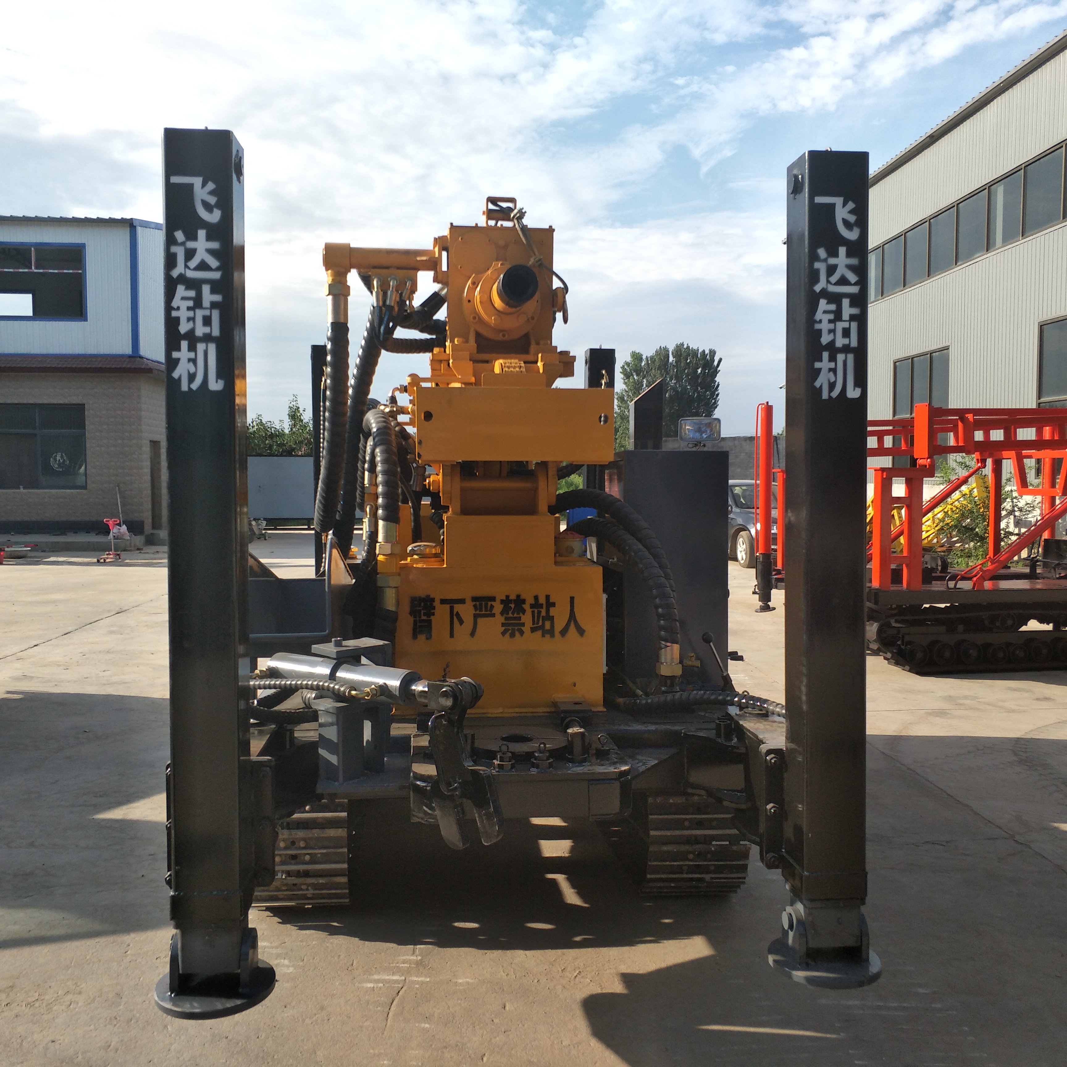 260m Small Pneumatic Air Compressor Water Bore Well Drilling Machine Rock Drill